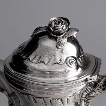 A Swedish Rococo silver coffee-pot, mark of Zacharias Ekfelt, Arboga 1771.