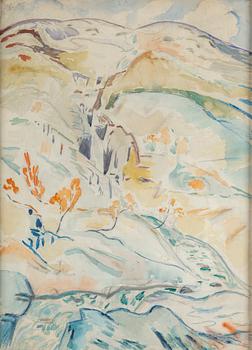 LEANDER ENGSTRÖM, watercolour, certified by his son Tord verso.