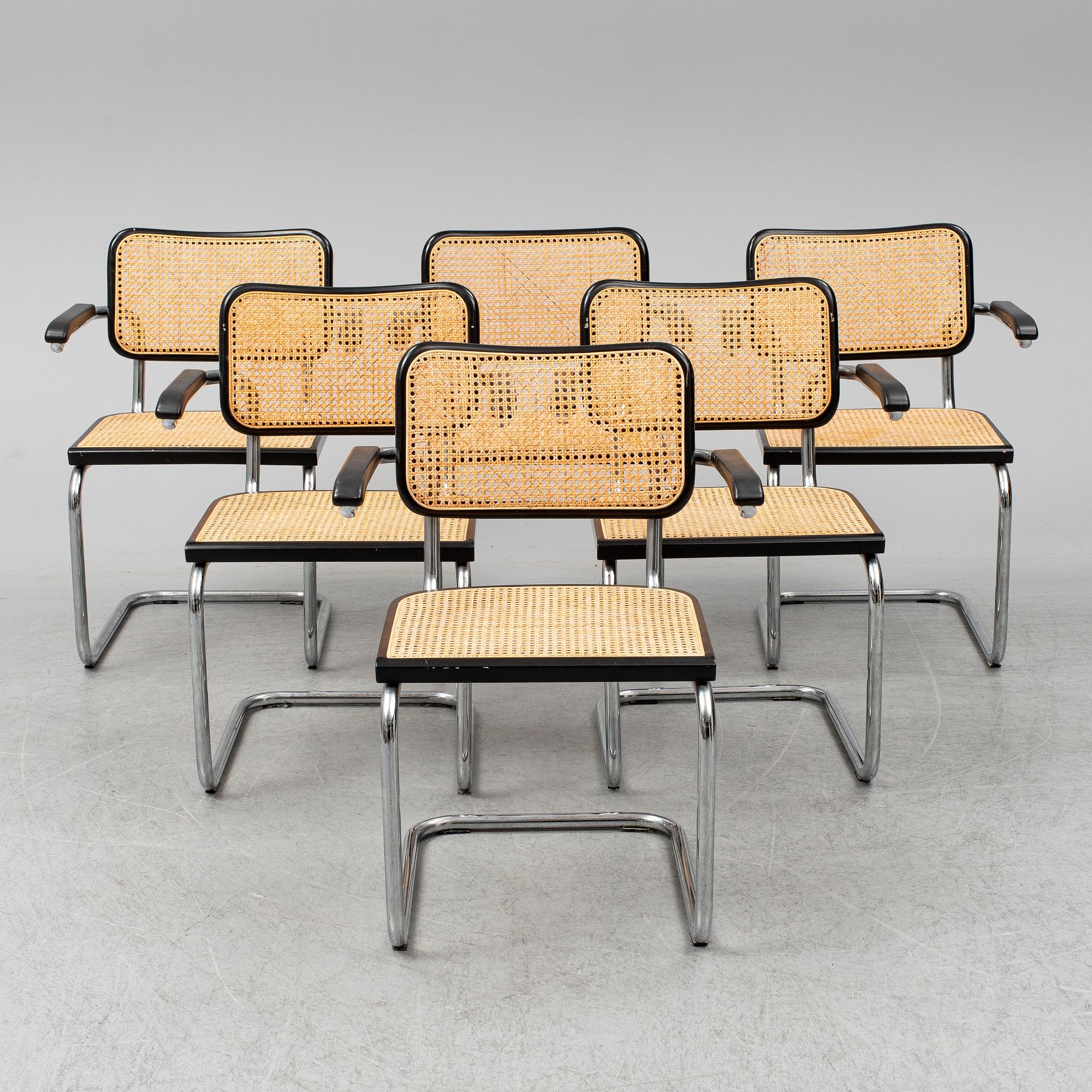 KARMSTOLAR, 6 st, Thonet, sent 1900-tal.
