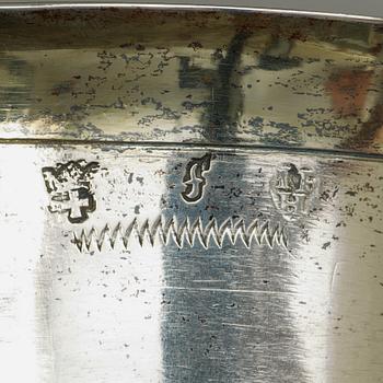 A German parcel-gilt cup, marks of Johan Friedrich Hartung, Königsberg 1767.