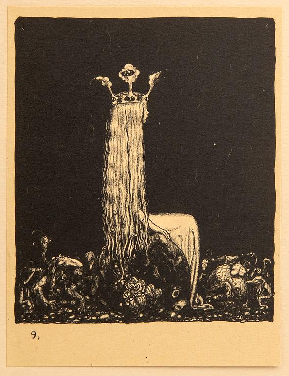 John Bauer, "Troll", 10 lithographs in a book.