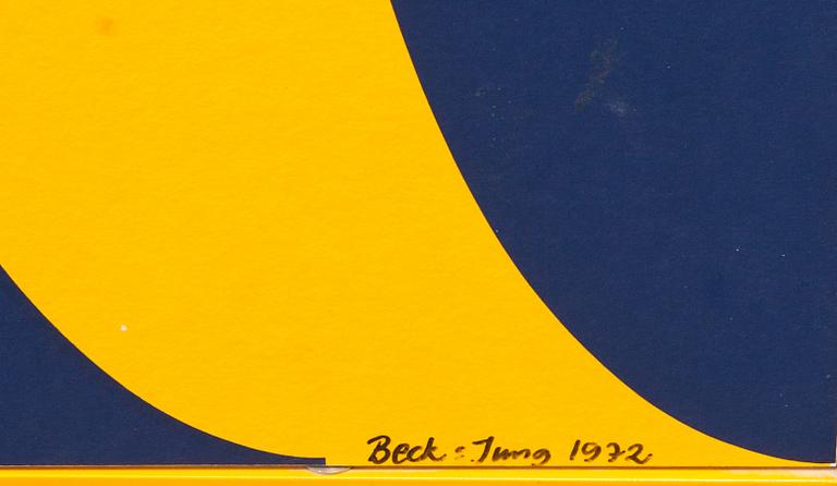 BECK & JUNG, multipel, tripdyk, signerad och daterad 1972.