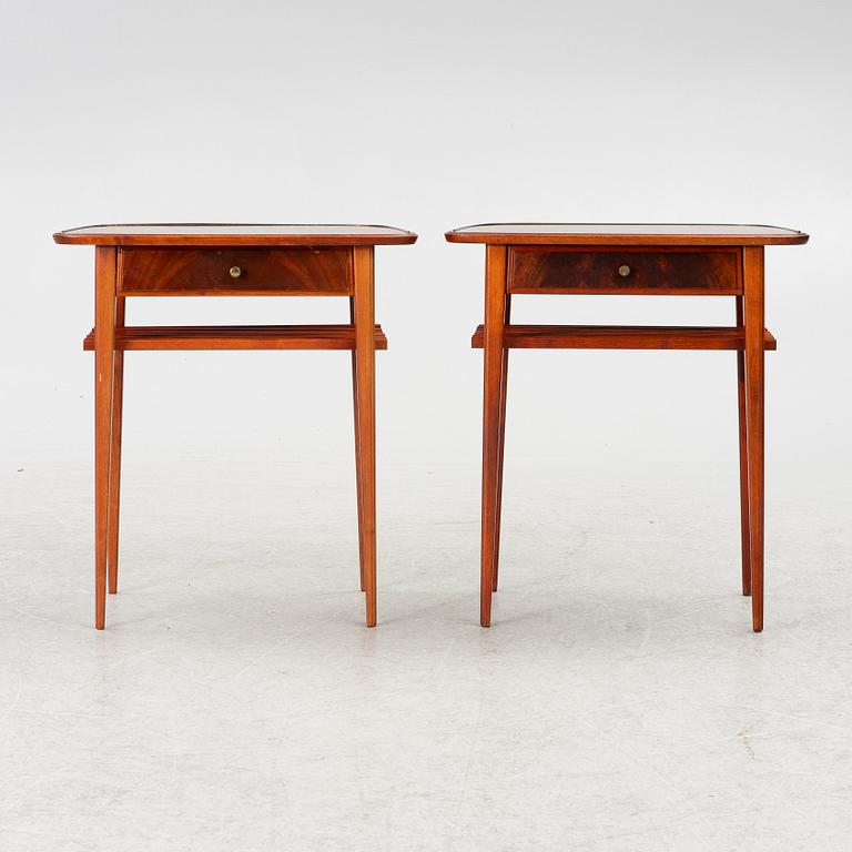 Nightstands, a pair, second half of the 20th century.