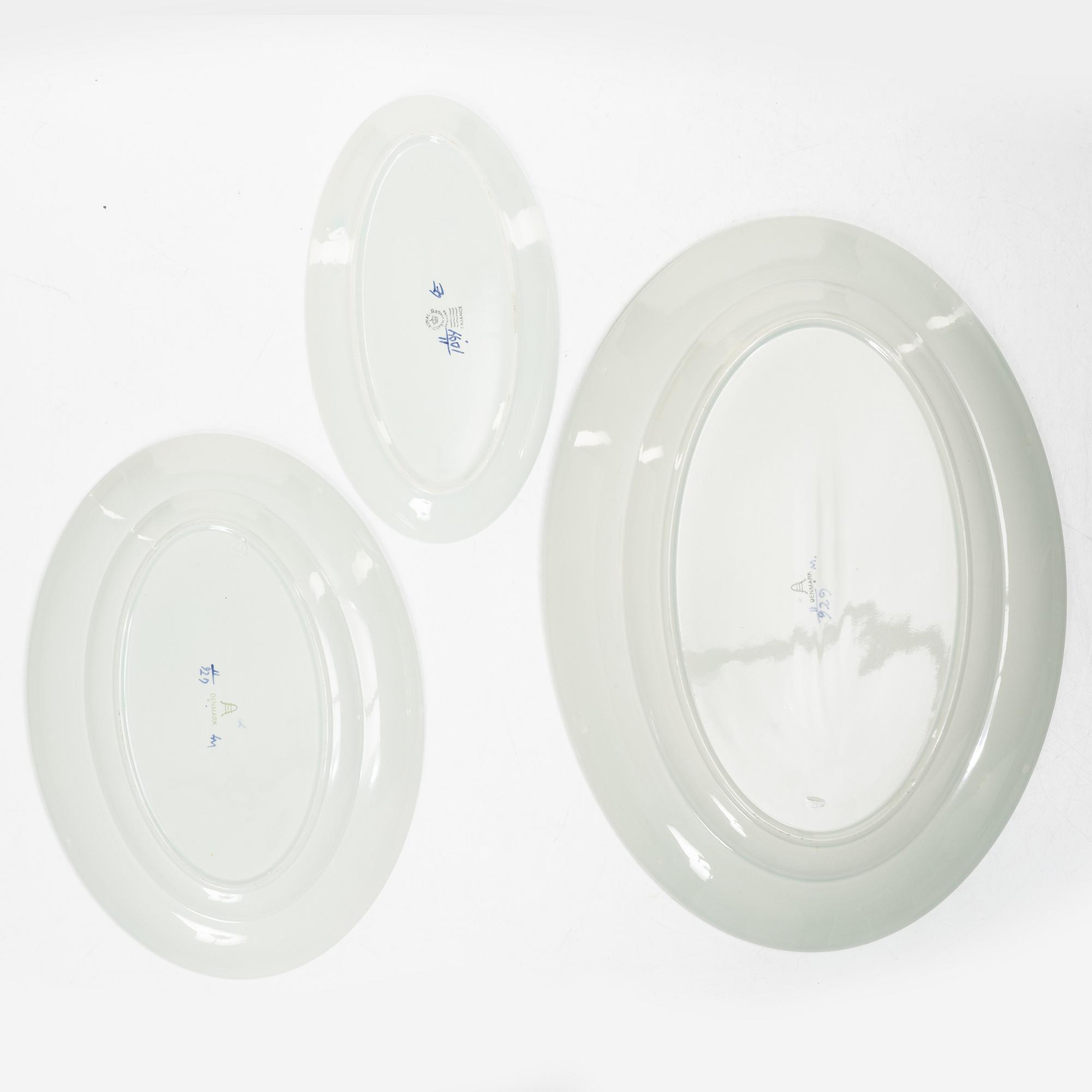 Royal Copenhagen, Dinner service, 94 pieces, earthenware, “Tranquebar”, Aluminia, Denmark.