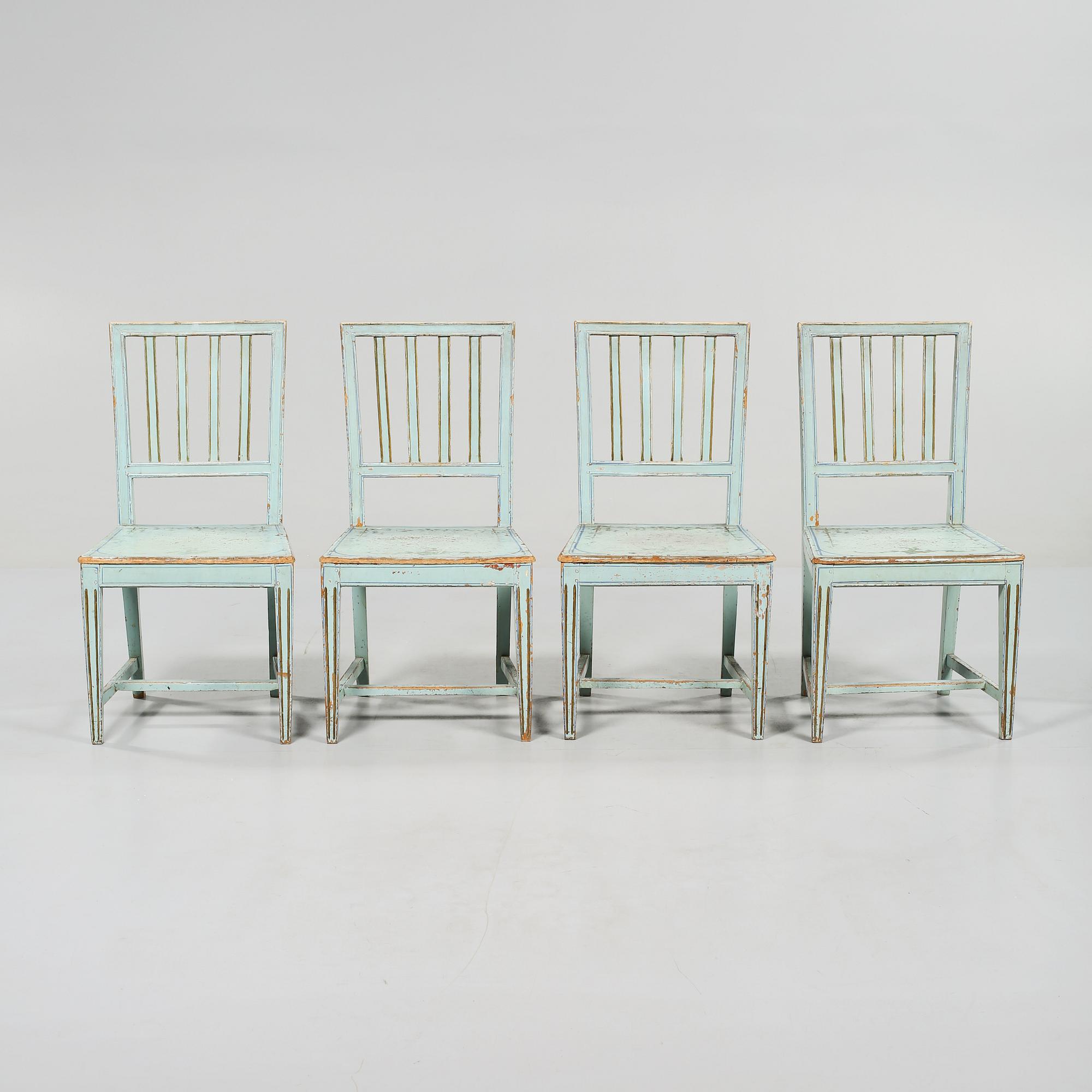 STOLAR, 4 st, allmoge, 1800-tal.