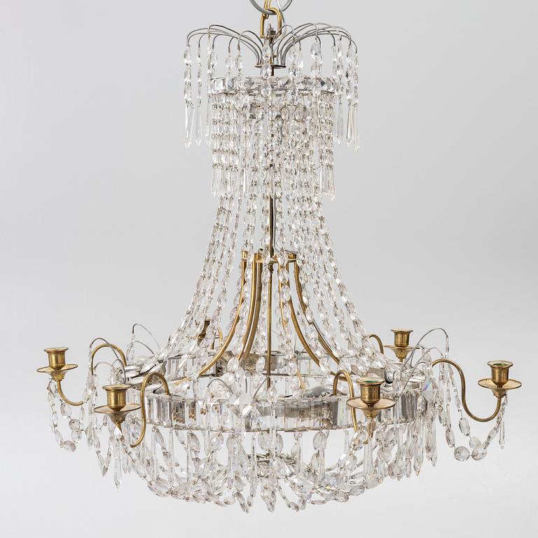 An Empire style chandelier, second half of the 20th century.