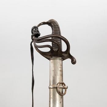 Sabre, French, 1882 for infantry, African model, with scabbard.