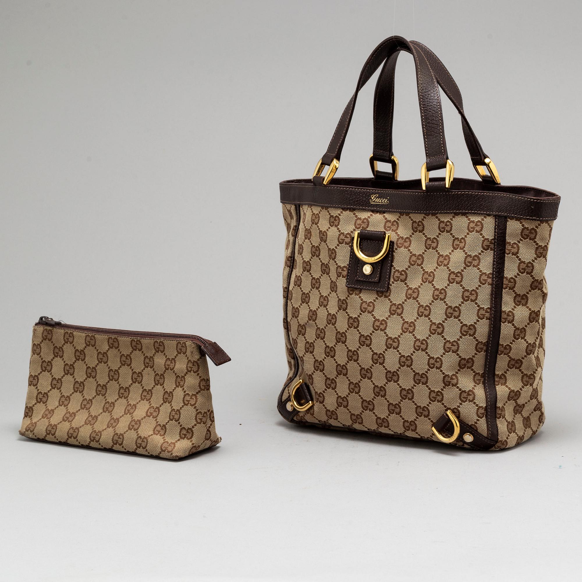 GUCCI, väska och necessär.