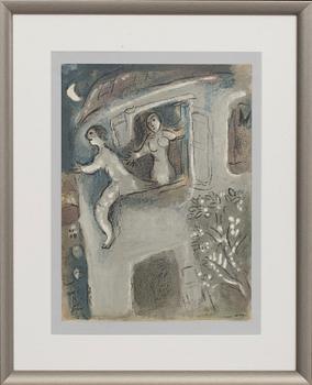 Marc Chagall · MARC CHAGALL, colour lithographe, unsigned, from Verve 37-38 1960.