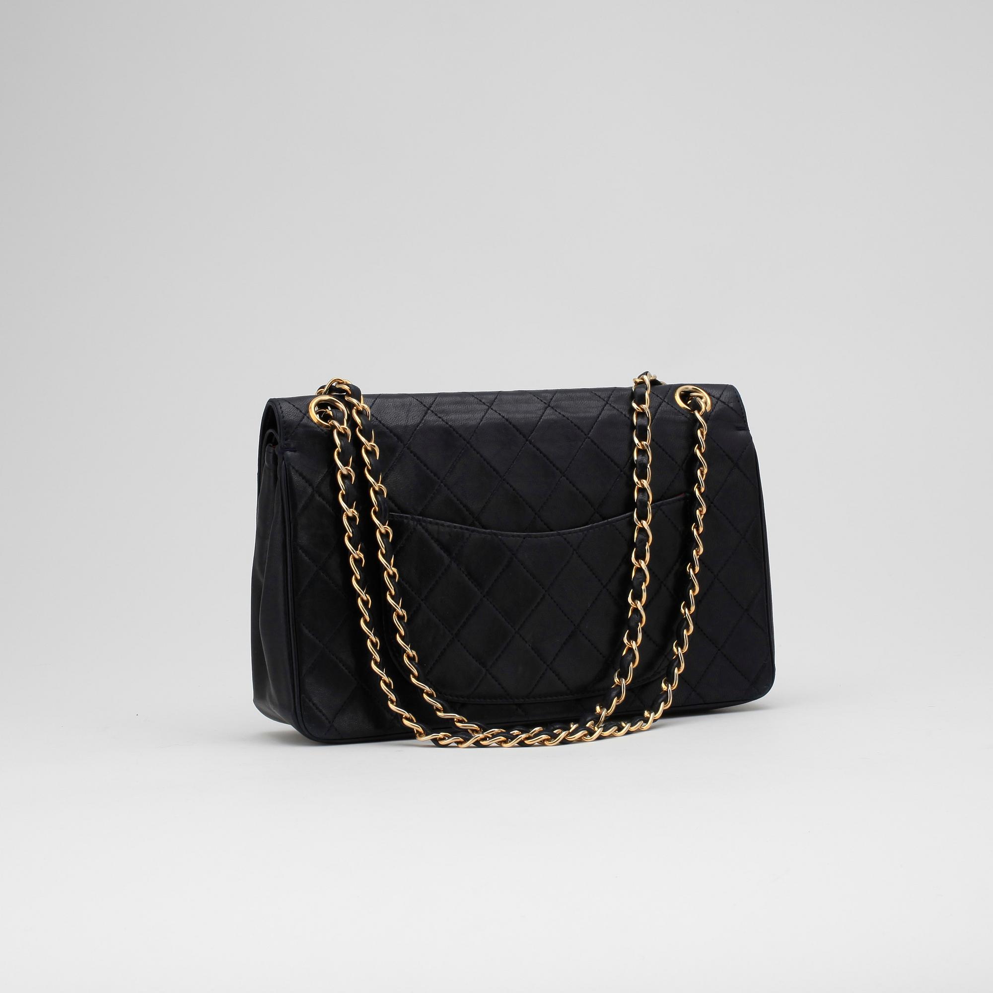 CHANEL, a blue leather "Flap Bag".