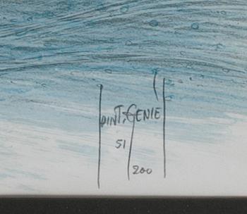 FRANCIS DE LASSUS SAINT-GENIES, färglitografi, signerad och numrerad 51/200.