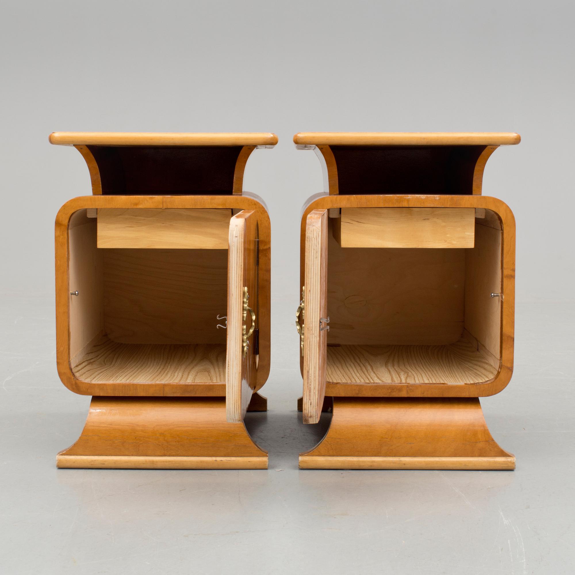 SÄNGBORD, ett par, Art déco, 1940-tal.