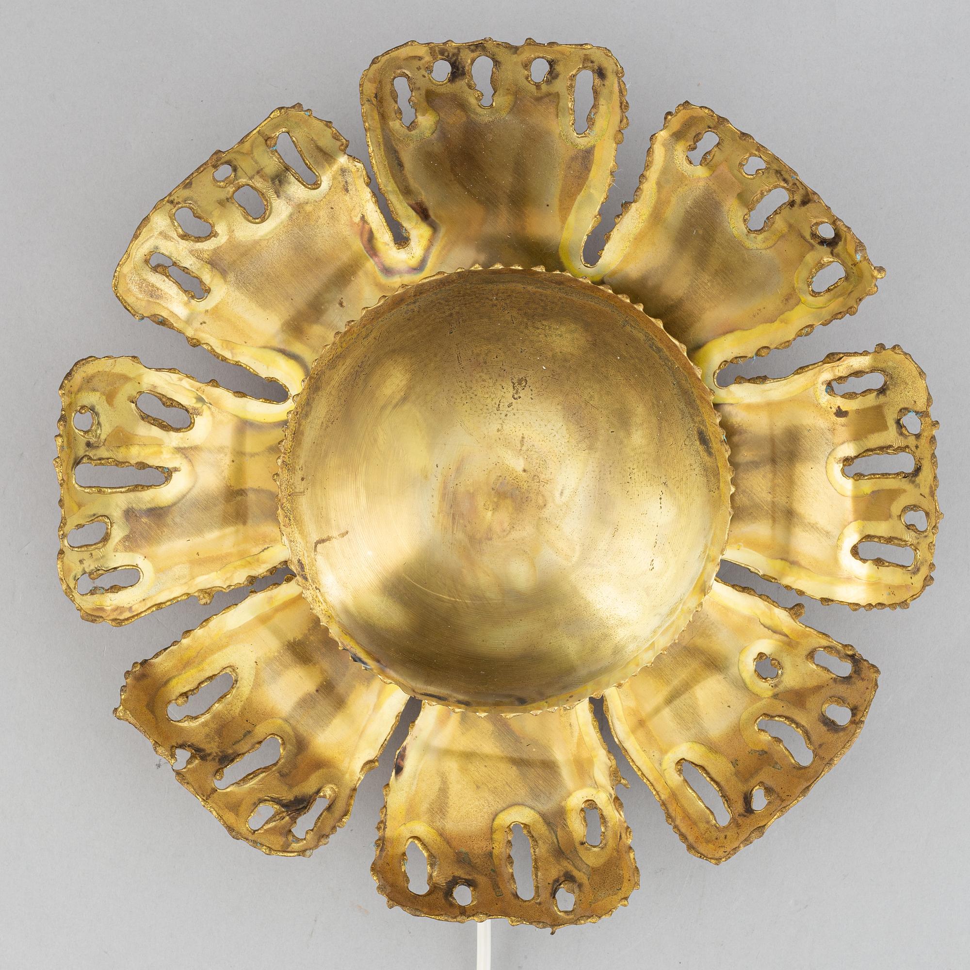 Svend Aage Holm-Sørensen, a brass wall light, Holm-Sørensen & Co, Denmark, 1960s.