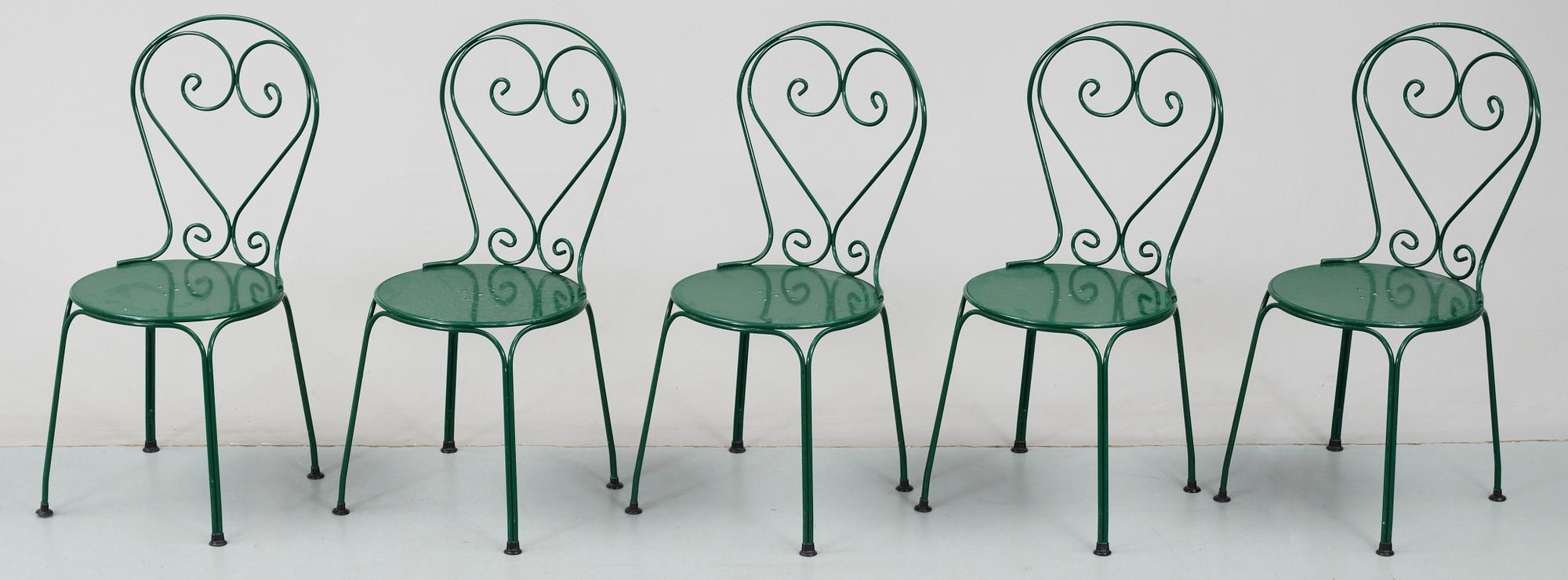 TRÄDGÅRDSSTOLAR, 6 st. Byarums Bruk. 2000-tal.