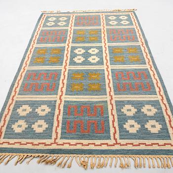 Rug flat weave signed "PGS", approx.252x170 cm.