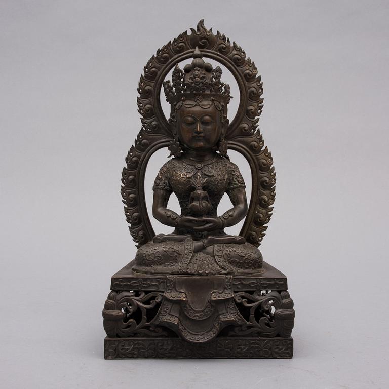AMITAYUS, mässing, Tibet, 1900-talets senare hälft.