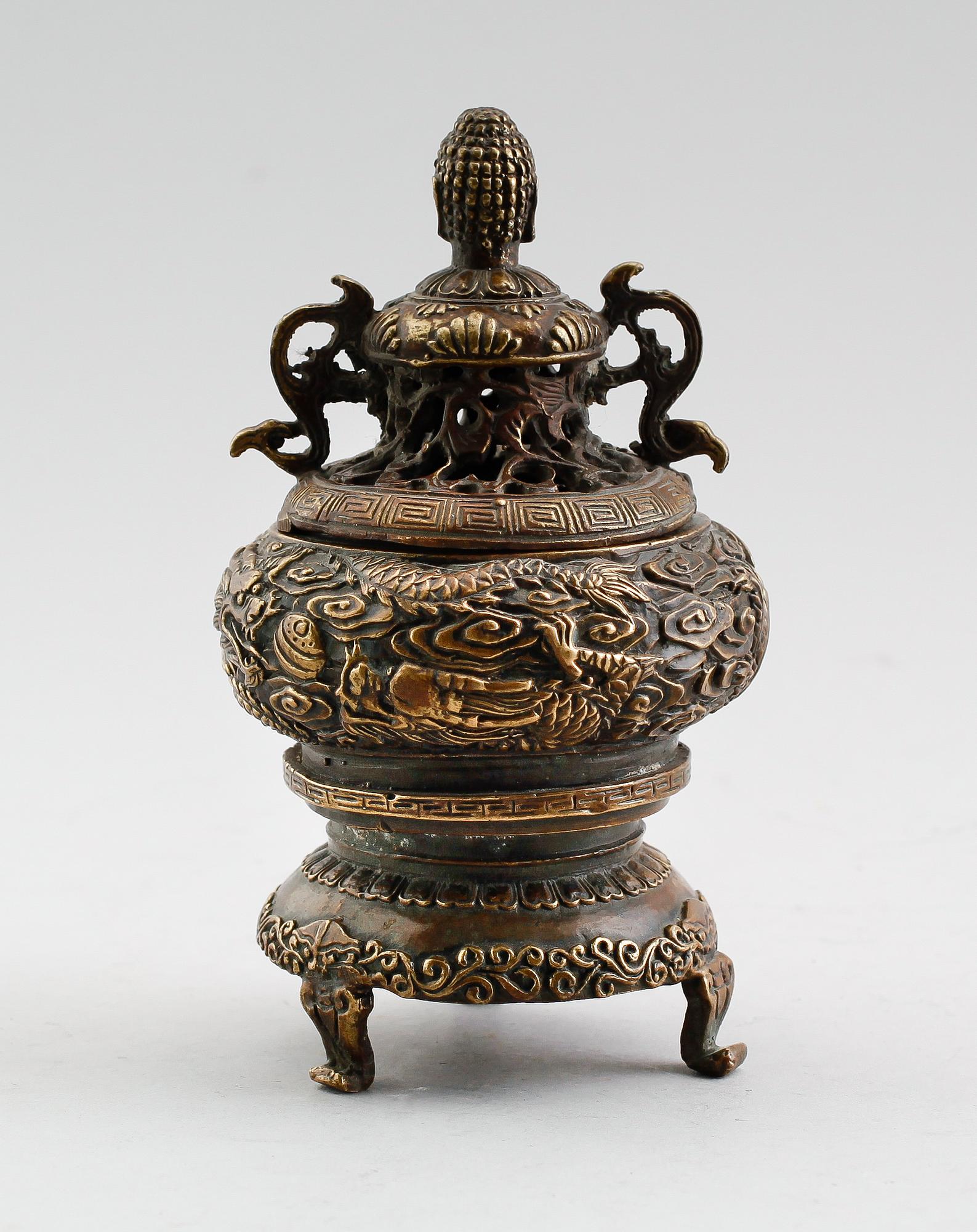 RÖKELSEKAR, brons, 1800-/1900-tal.