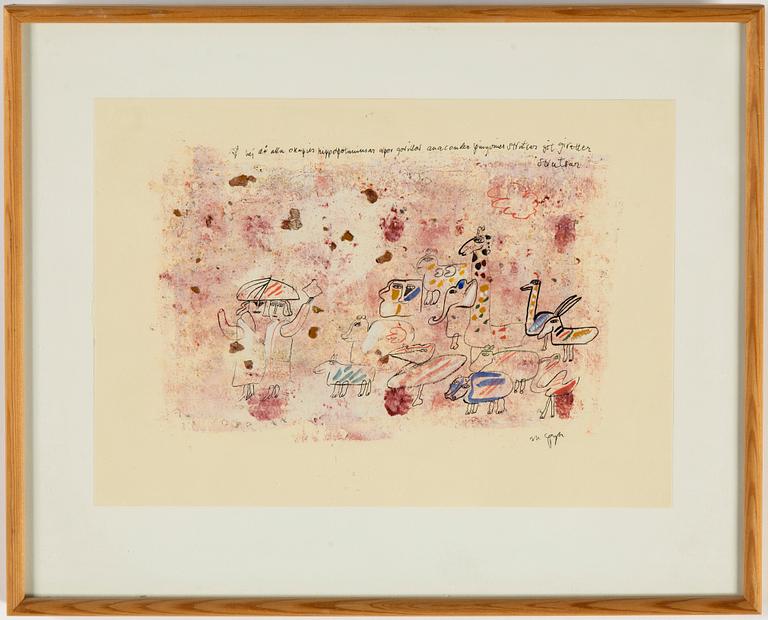 Madeleine Pyk, mixed media, signed.