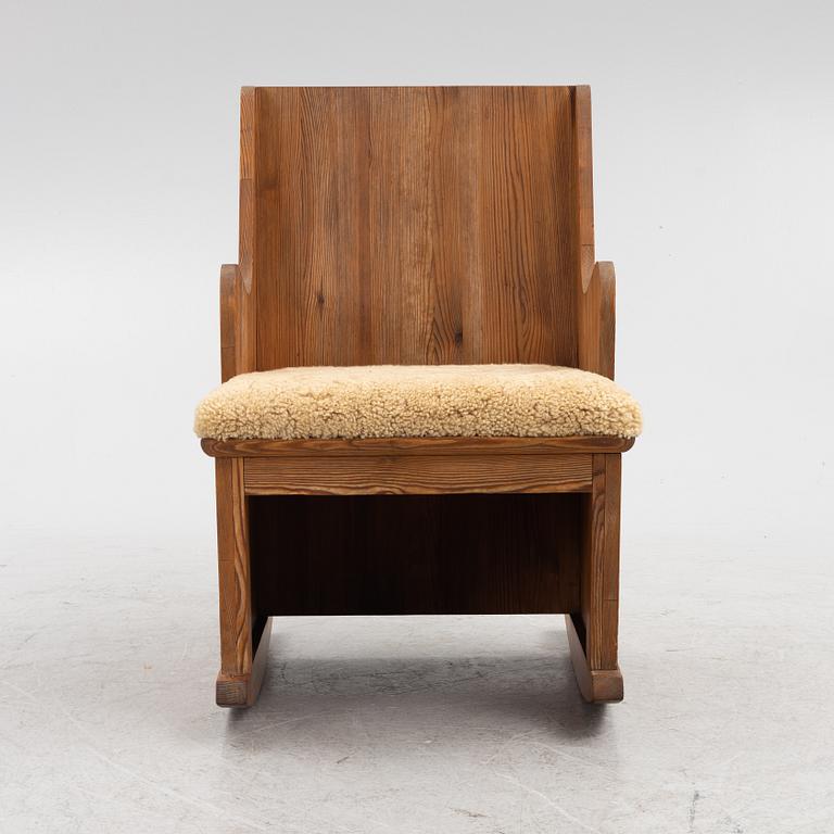 Axel Einar Hjorth, a "Lovö" rocking chair, Nordiska Kompaniet, Sweden, 1930's.