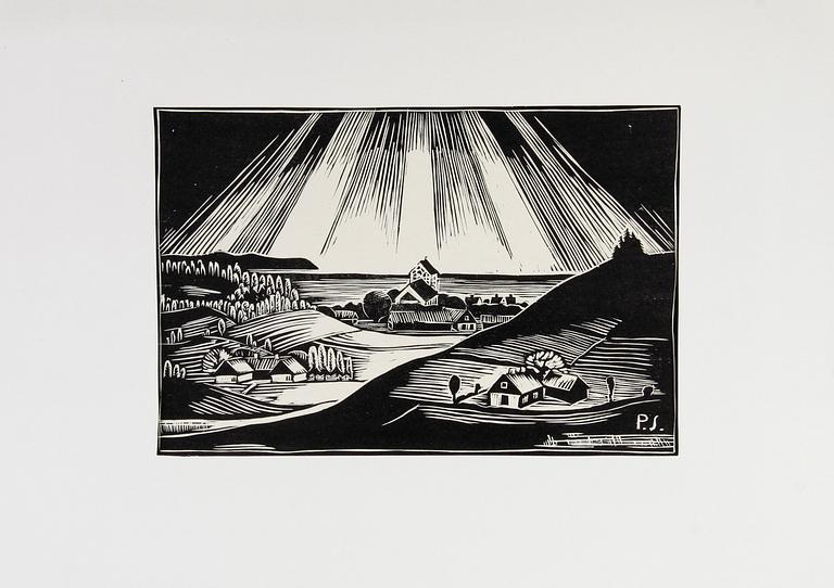 PARTI GRAFIK, ca 30 delar. Bla Einar Jolin, Sven X:et Erixon och Nils Wedel.