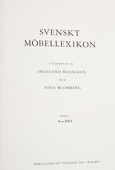 BOKVERK, vol I-III, "Svenskt Möbellexikon", Ingegerd Henschen och Sten Blomberg, Malmö 1961/62.