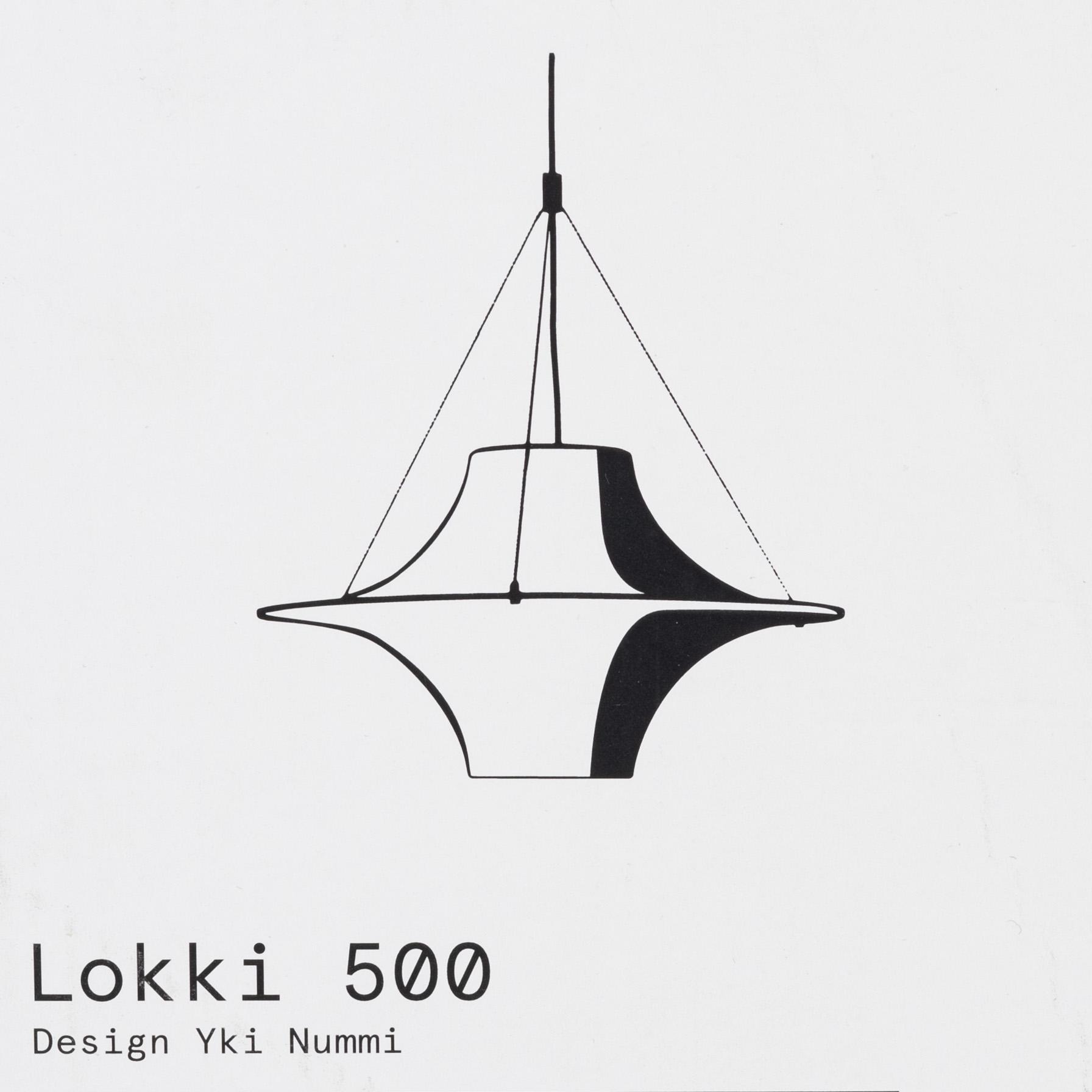 Yki Nummi, a "Lokki 500" ceiling lamp, Innolux, Finland.