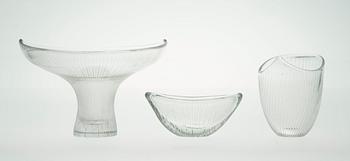 Tapio Wirkkala, TAPIO WIRKKALA, ART GLASS, 3 PIECES.