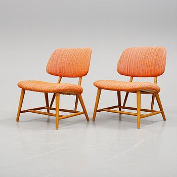 STOLAR, ett par, "TeVe", Alf Svensson, Ljungs Industrier, modellen formgiven 1953.