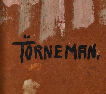 AXEL TÖRNEMAN, olja på pannå, signerad.