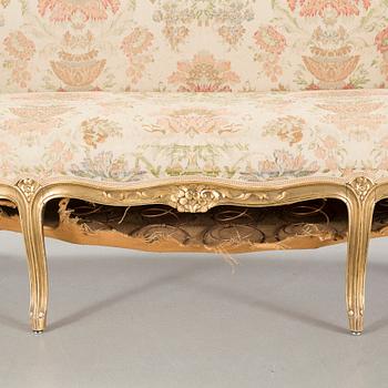 A rococo style sofa from the first half of the 20th century.