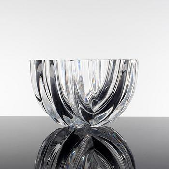 A crystal bowl by Lars Hellsten for Orrefors glassworks.