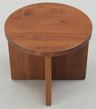 An Axel Einar Hjorth 'Lovö' stained pine table, Nordiska Kompaniet, Sweden 1930's.