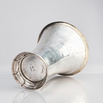 A Swedish Gustavian parcel-gilt silver beaker, marks of Daniel Lundström, Stockholm, 1778.