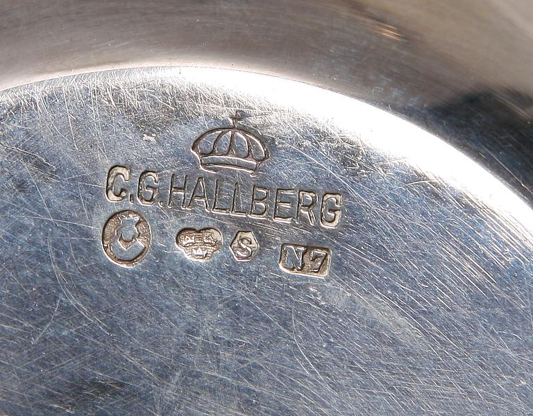 PARTI SILVER, 11 delar, bl a CG Hallberg, 1918-50.