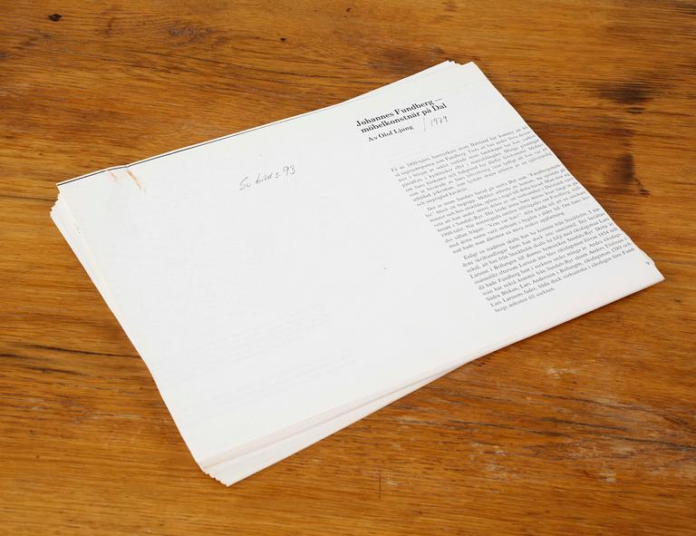 BYRÅ, sengustaviansk provins, Johannes Fundberg, omkring år 1800.