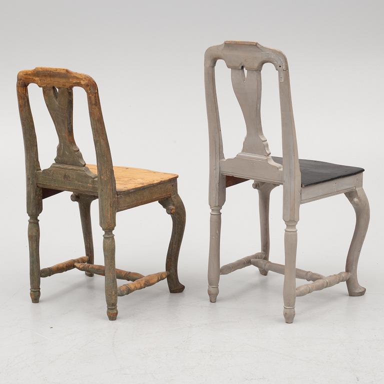 Chairs, 2 pcs. Folk art. 18th century.