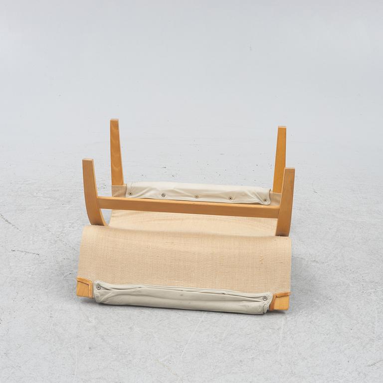 Bruno Mathsson, a 'Pernilla' easy chair witr foot stoll., Dux.