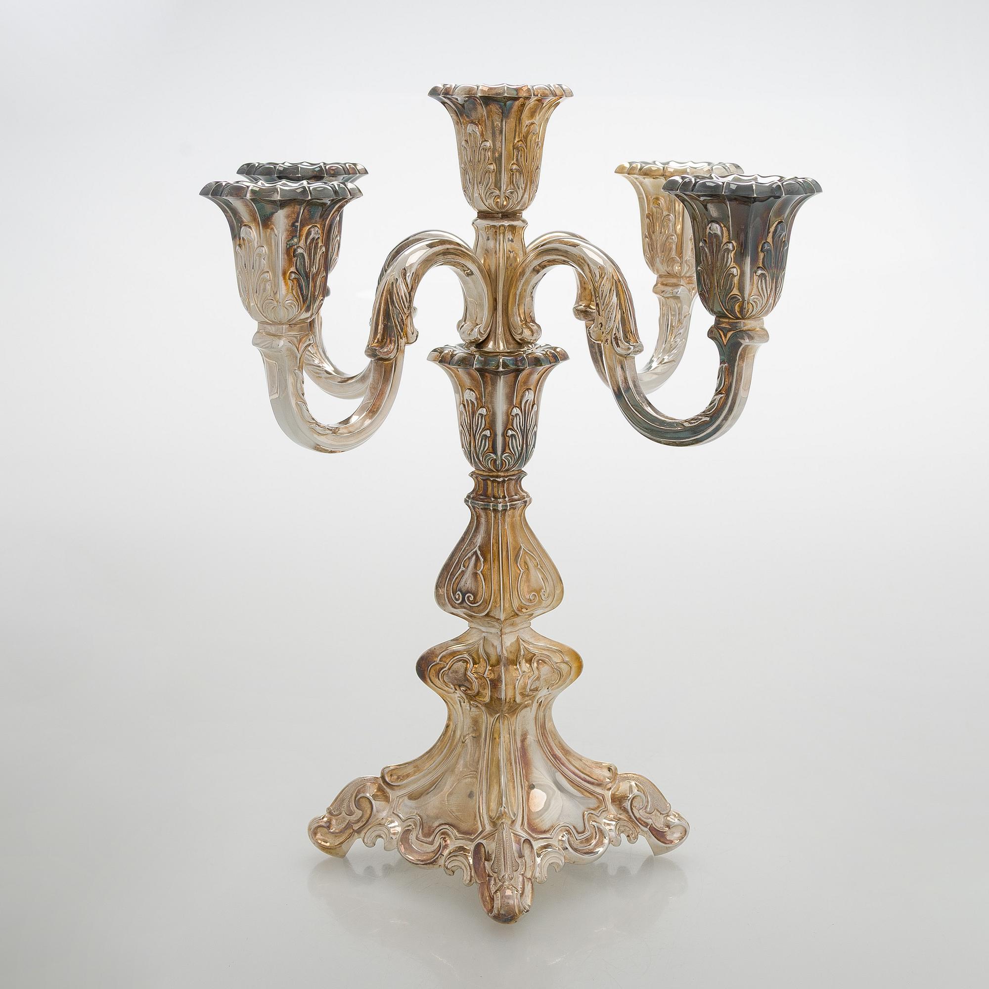 Kandelaber, silver, Auran Kultaseppä, Åbo 1993-1994.