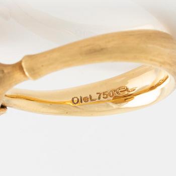 Ole Lynggaard, ring, "Lotus",  18K guld med månsten.