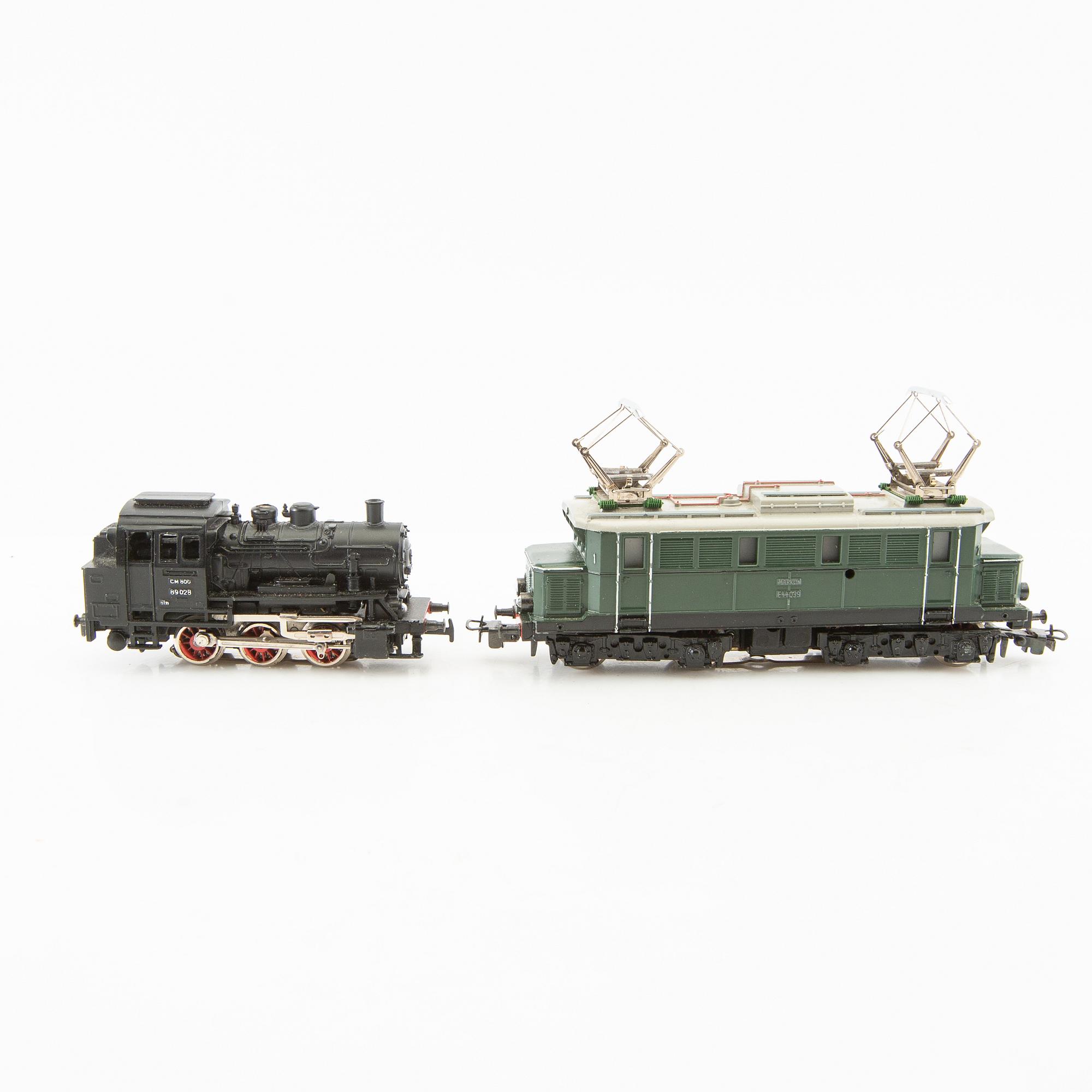 Märklin, train set, including two locomotives, E44039 and 89028.