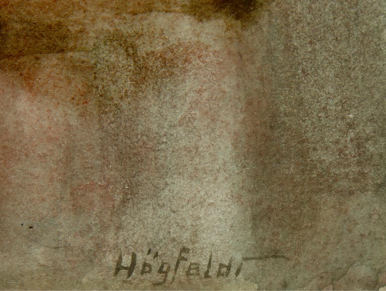 ROBERT HÖGFELDT, akvarell, sign.
