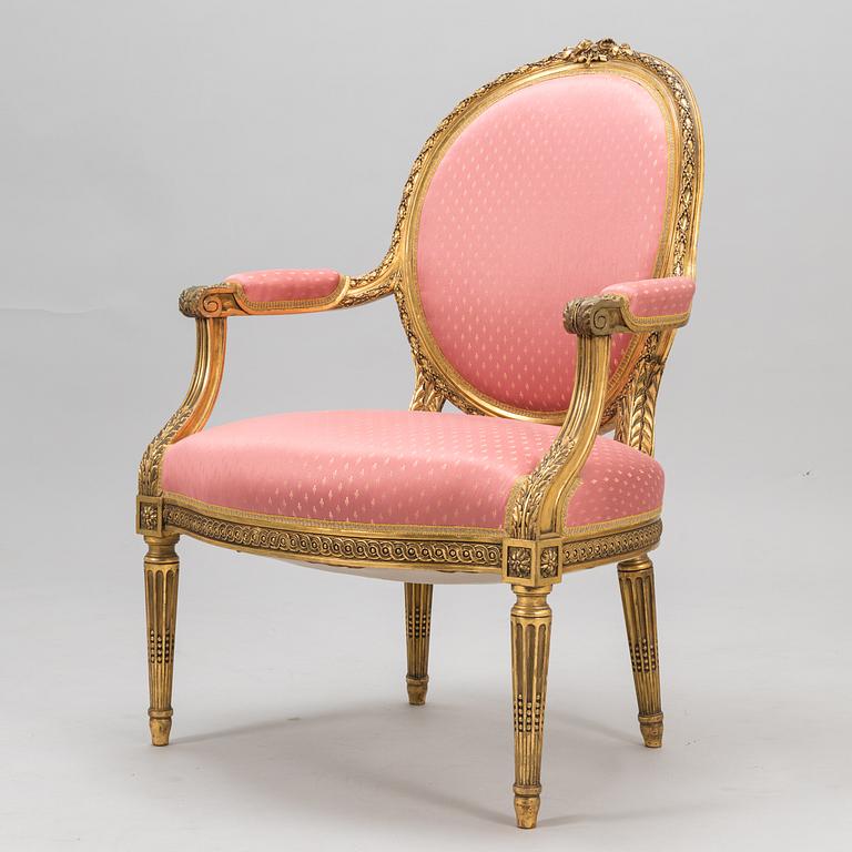 A armchair in gustavian style from early 20th century.