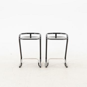 A pair of model S70-3 barstool by Börge Lindau & Bo Lindekrantz for Lammhults, 1994.