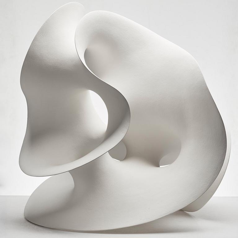 Eva Hild, a white stoneware sculpture, "Loop 649", Sweden 2005.