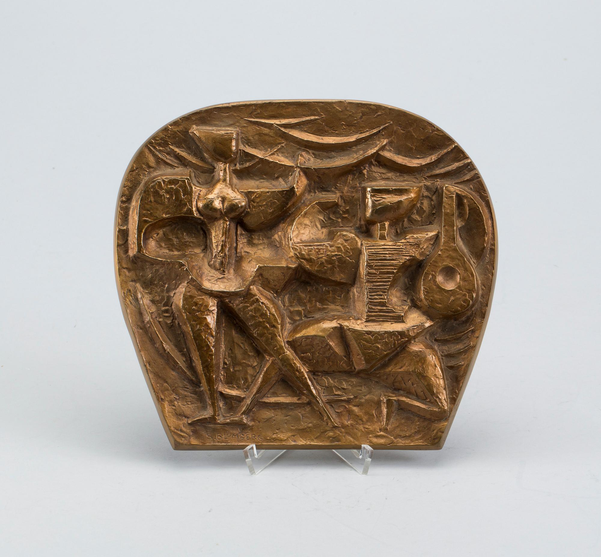 STIG BLOMBERG, relief, signerad.