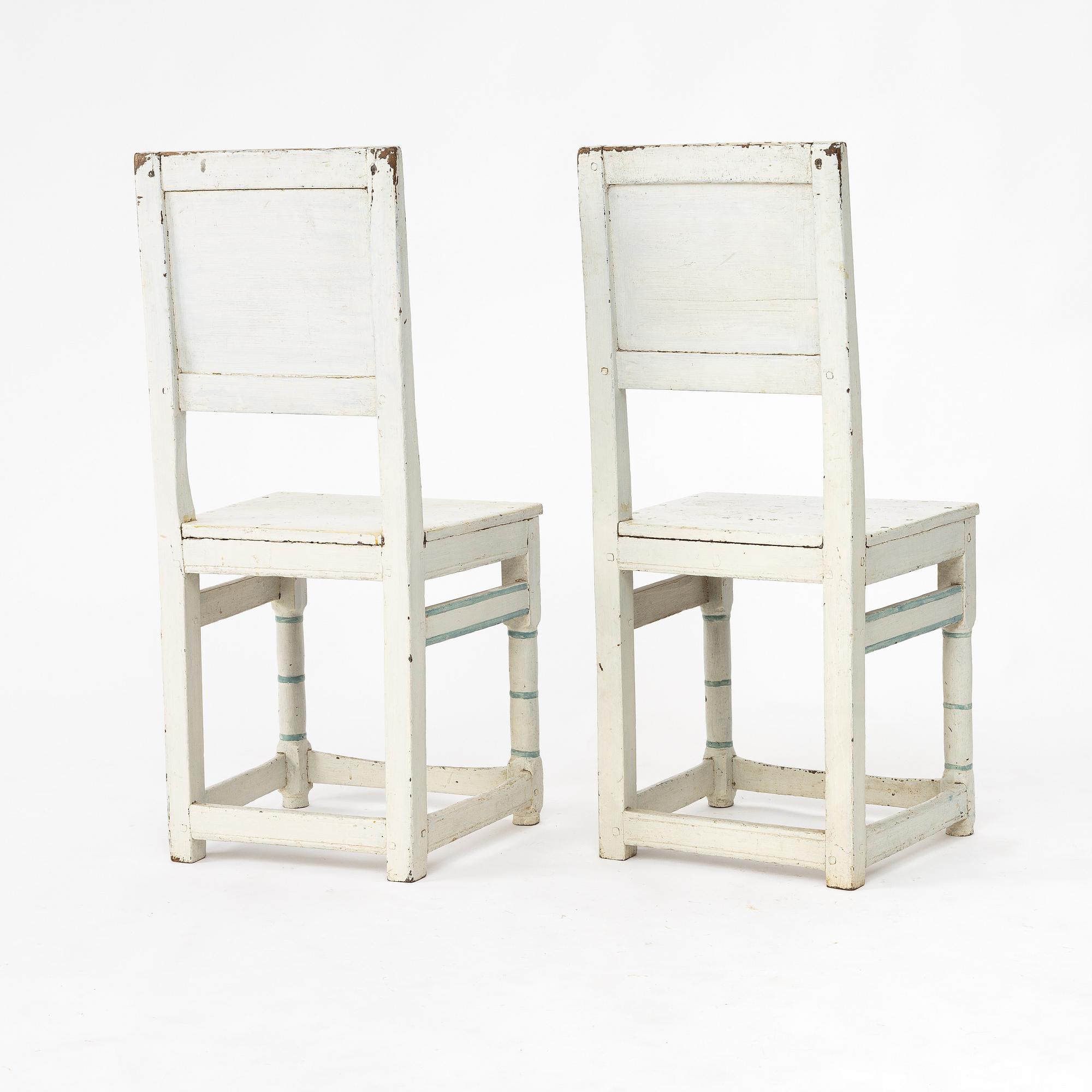 A pair of Swedish chairs, 18th/19th century.