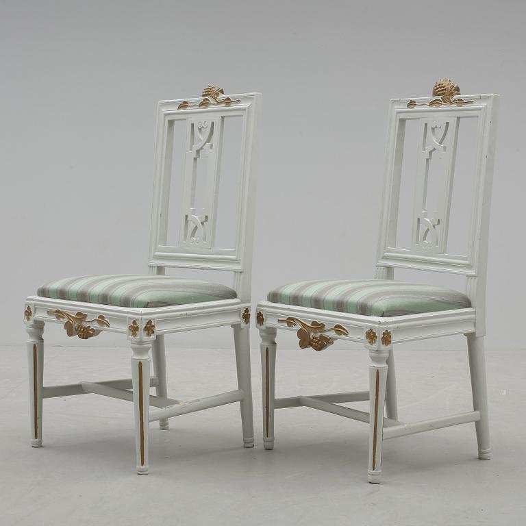 STOLAR, ett par, gustavianska, Lindome, 1700-talets slut.