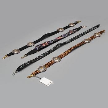 4 bag/skoulder straps from Valentino and Kate Cate.