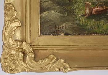 SAVILLE FLINT, olja på duk. Signerad och daterad 1875.