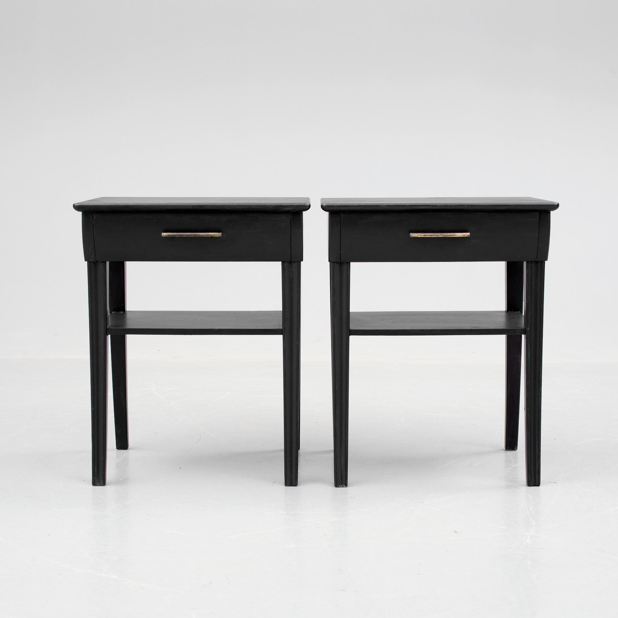 SÄNGBORD, ett par, Svenska Möbelfabrikerna, Bodafors, 1950-tal.